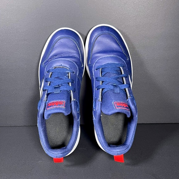 Adidas Tensaur Youth Sneakers Size 5 Navy Blue White Red Accents Kids Shoes - Picture 6 of 8